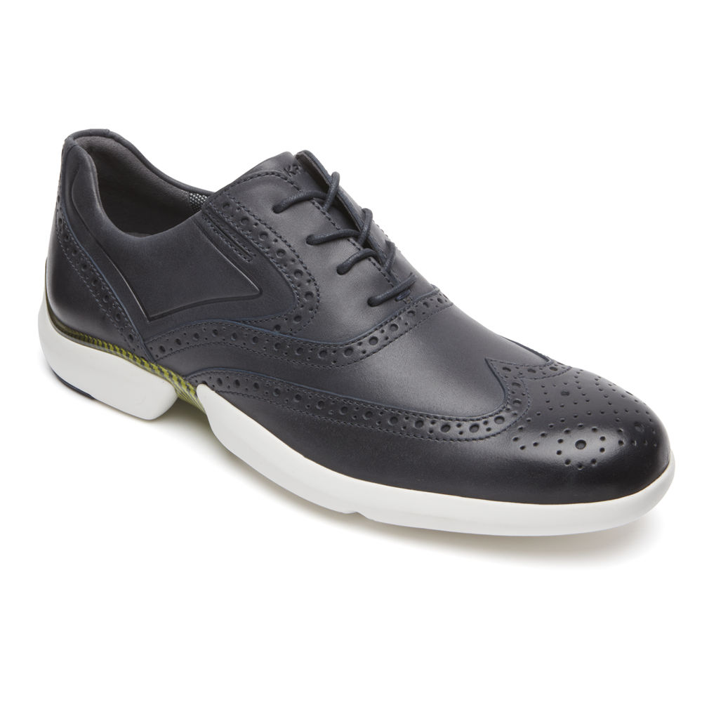 Sapatos Lace Ups Rockport Homem Azuis - Total Motion Advance Wingtip - 96031DSQV